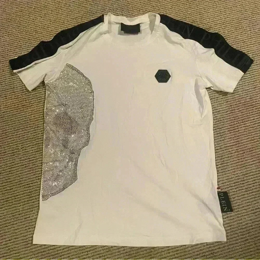 Philipp Plein
rhinestone-embellished cotton  t-shirt